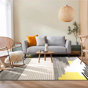 Yalos Modern Grey and Yellow Area Rug - Staunton and Henry