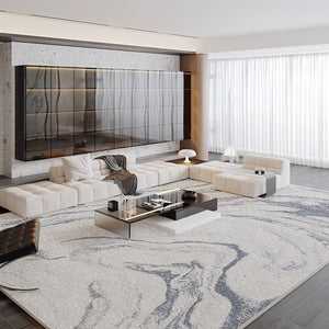 White Marble Pattern Rug - Staunton and Henry