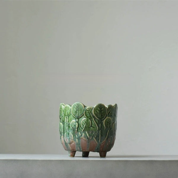 Nordic Style Textured Ceramic Plant Pot - Staunton and Henry