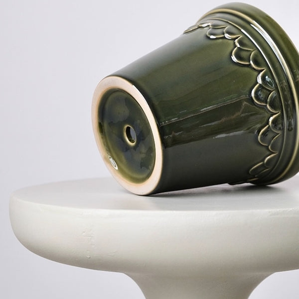Nordic Glazed Ceramic Plant Pot - Staunton and Henry