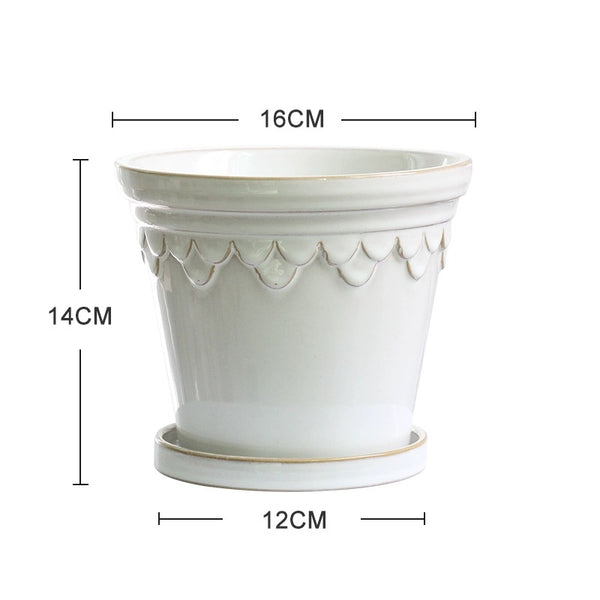 Nordic Glazed Ceramic Plant Pot - Staunton and Henry