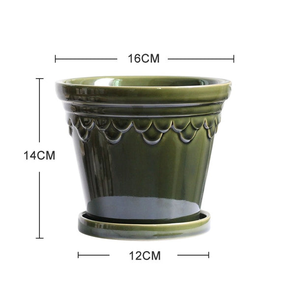 Nordic Glazed Ceramic Plant Pot - Staunton and Henry