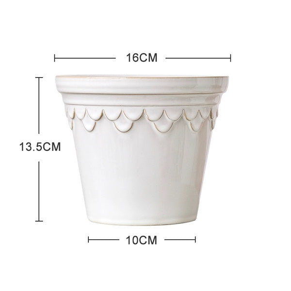 Nordic Glazed Ceramic Plant Pot - Staunton and Henry