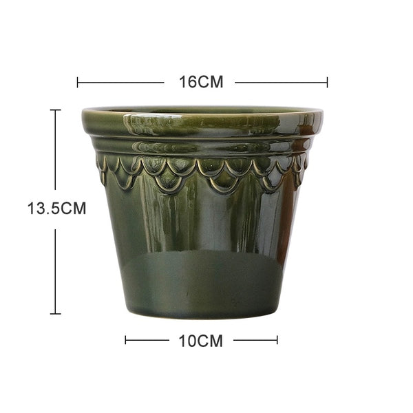 Nordic Glazed Ceramic Plant Pot - Staunton and Henry