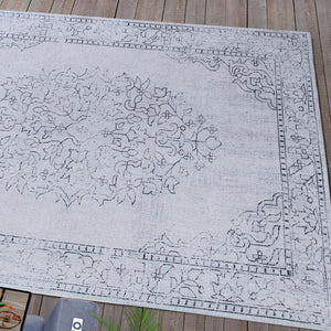 Epoch Vintage Modern White and Grey Rug - Staunton and Henry