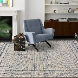 Shem Modern White and Grey Tribal Rug - Staunton and Henry