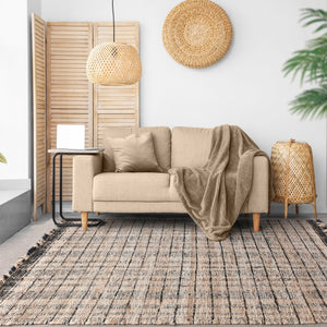 Ichisan Japandi Grey Hemp Rug - Staunton and Henry