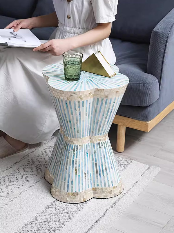 Clover Leaf Mother of Pearl Side Table - Staunton and Henry