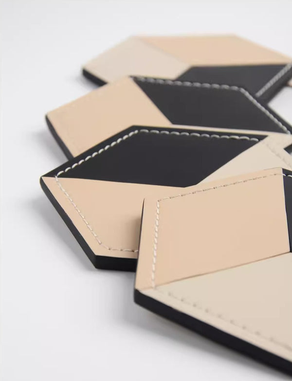 Leather Hexagon Coasters - Staunton and Henry