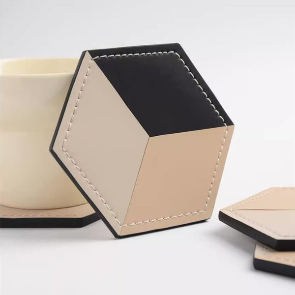 Leather Hexagon Coasters - Staunton and Henry
