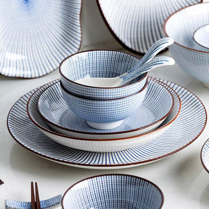 Modern Oriental Dinnerware Set in Starburst Pattern - Staunton and Henry