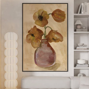 Orange Poppies Bouquet Printed Wall Art with Frame - Staunton and Henry