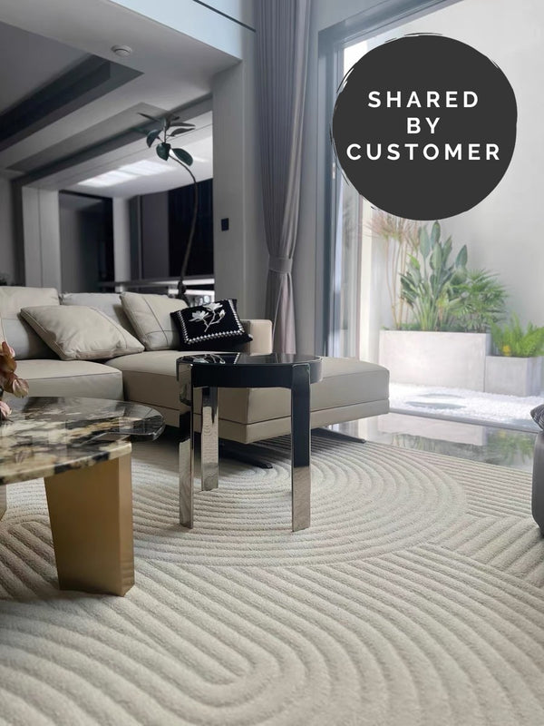 Texturised Cream Woven Rug - Staunton and Henry