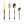 Load image into Gallery viewer, Retro Gold Stainless Steel Cutlery Set with Black Handles - Staunton and Henry