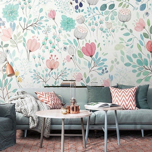 Botanicals Floral Wall Mural - Staunton and Henry