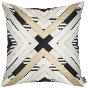 Gold Black and White Throw Cushion - Staunton and Henry