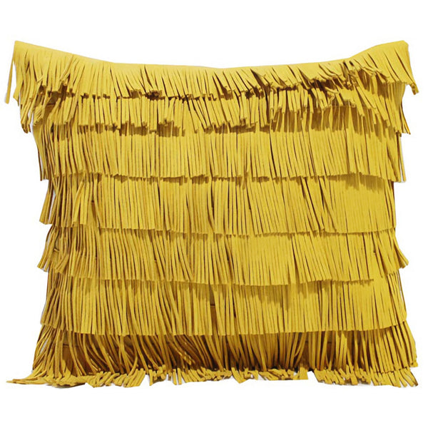 Yellow Tassels Throw Cushion - Staunton and Henry