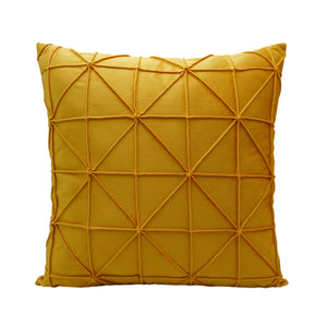 Golden Yellow Geometric Throw Cushion - Staunton and Henry