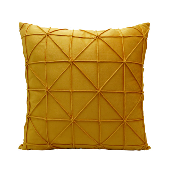 Golden Yellow Geometric Throw Cushion - Staunton and Henry