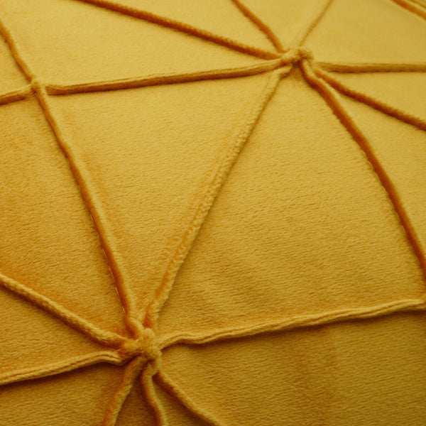 Golden Yellow Geometric Throw Cushion - Staunton and Henry