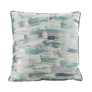 Turquoise and Blue Abstract Throw Cushion - Staunton and Henry