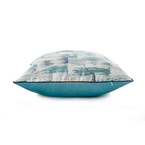 Turquoise and Blue Abstract Throw Cushion - Staunton and Henry