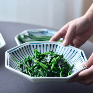 Modern Oriental Blue and White Serving Dish - Staunton and Henry
