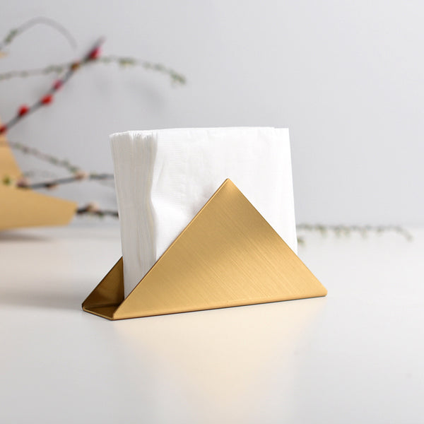 Triangular Gold Napkin Holder - Staunton and Henry