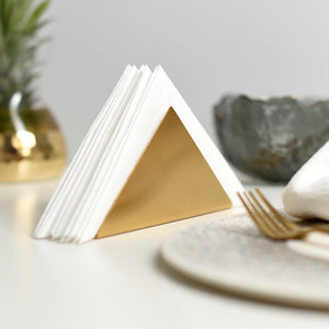 Triangular Gold Napkin Holder - Staunton and Henry