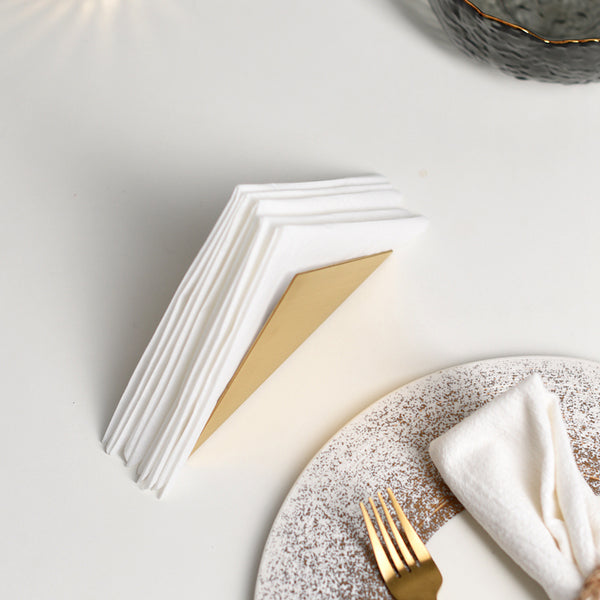 Triangular Gold Napkin Holder - Staunton and Henry