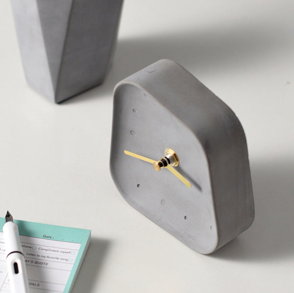 Asymetrical Modern Table Clock - Staunton and Henry