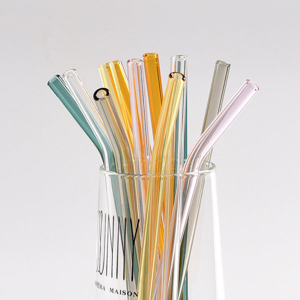 Colored Glass Drinking Straws - Set of 6 - Staunton and Henry