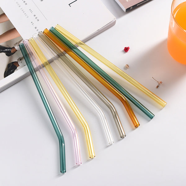 Colored Glass Drinking Straws - Set of 6 - Staunton and Henry