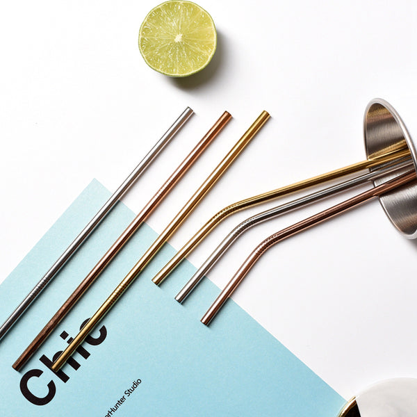 Gold Drinking Straws - Set of 3 - Staunton and Henry