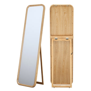 Solid Oak Standing Mirror - Staunton and Henry
