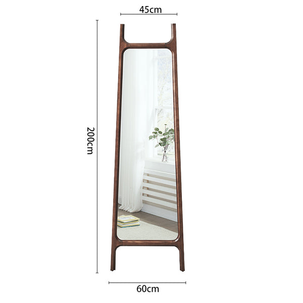 Modern Oriental Solid Wood Standing Mirror - Staunton and Henry