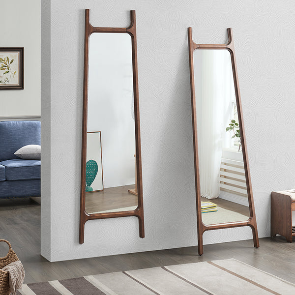 Modern Oriental Solid Wood Standing Mirror - Staunton and Henry