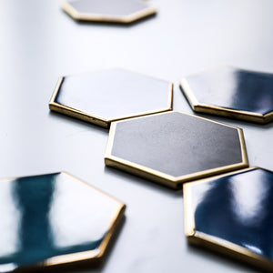 Ceramic Hexagon Drinks Coasters - Set of 4 - Staunton and Henry
