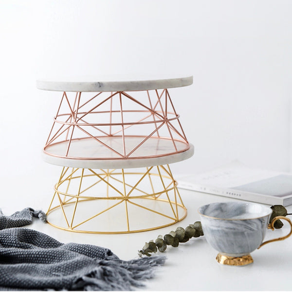 Modern White Marble Cake Stand - Staunton and Henry