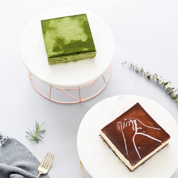 Modern White Marble Cake Stand - Staunton and Henry