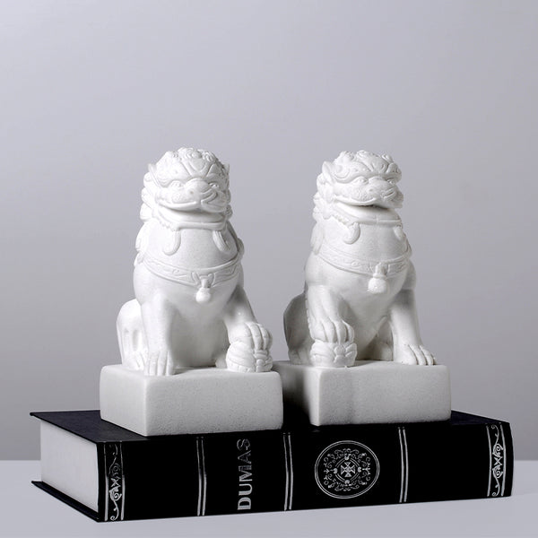 White Foo Dogs - Set of 2 - Staunton and Henry