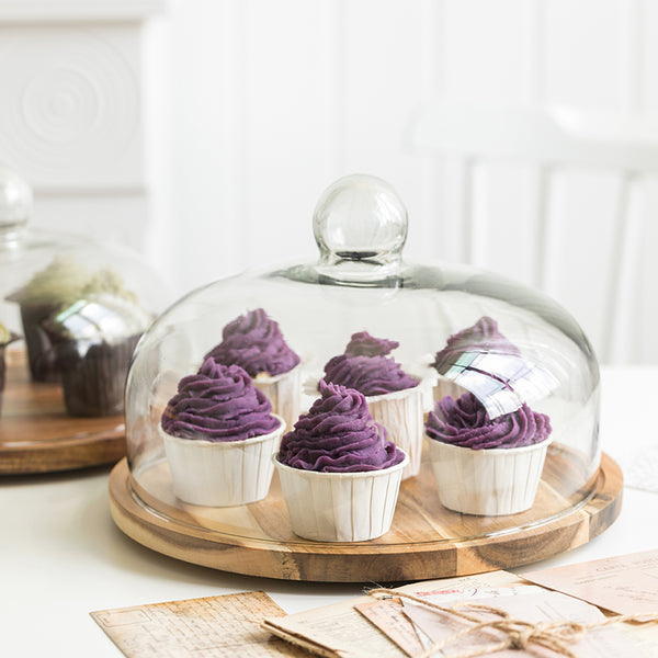 Wooden Cake Plate With Dome - Staunton and Henry
