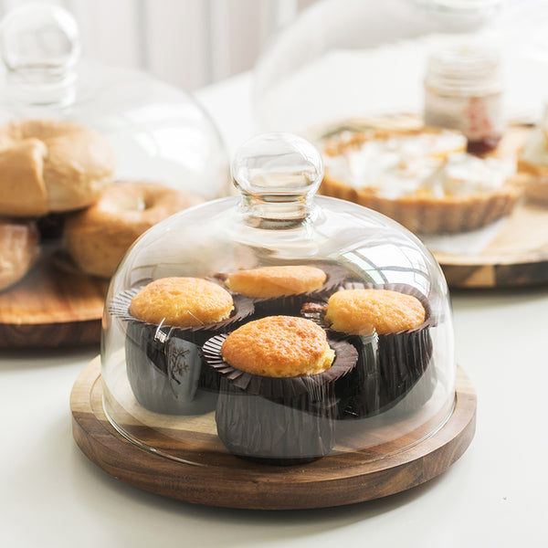 Wooden Cake Plate With Dome - Staunton and Henry