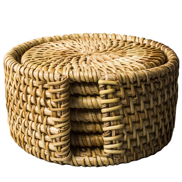 Rattan Coasters - Set of 6 - Staunton and Henry