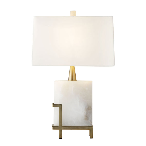 Modern Square White Marble Table Lamp - Staunton and Henry