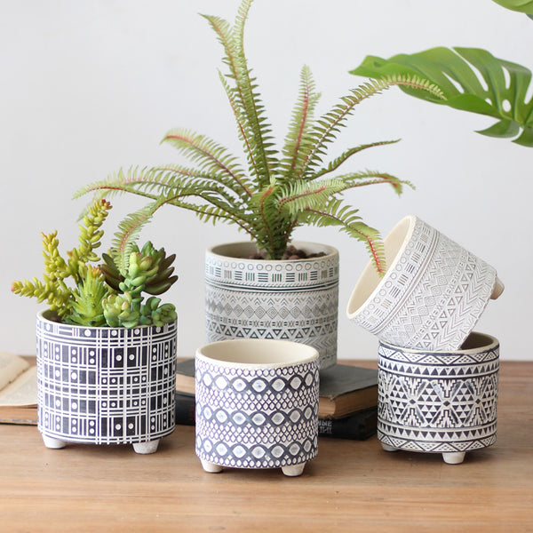 Modern Monochrome Plant Pots - Staunton and Henry