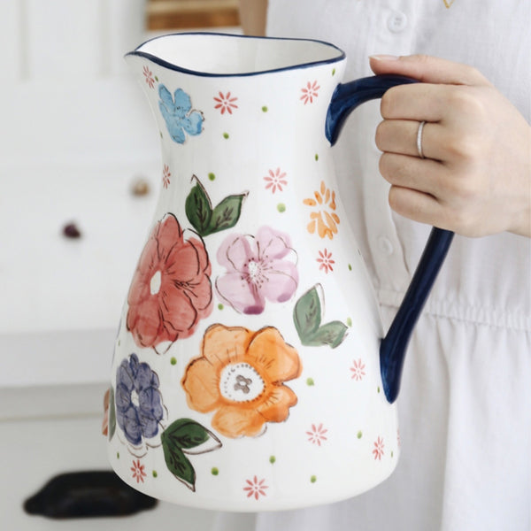 Hilda Hand Painted Ceramic Water Jug - Staunton and Henry