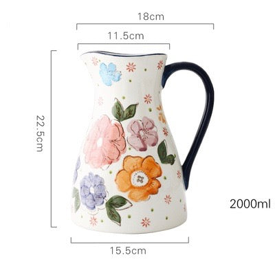 Hilda Hand Painted Ceramic Water Jug - Staunton and Henry