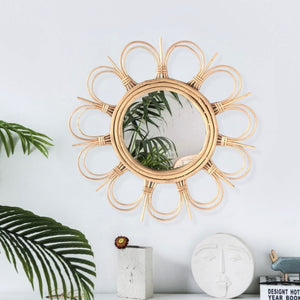 Round Rattan Frame Mirror - Staunton and Henry