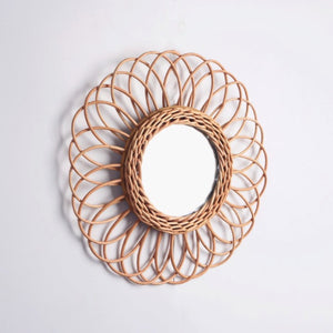 Round Rattan Frame Mirror - Staunton and Henry